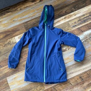 Duluth Trading Women Medium Frostmite Parka Coat Jacket Blue Teal Faux Fur Lined